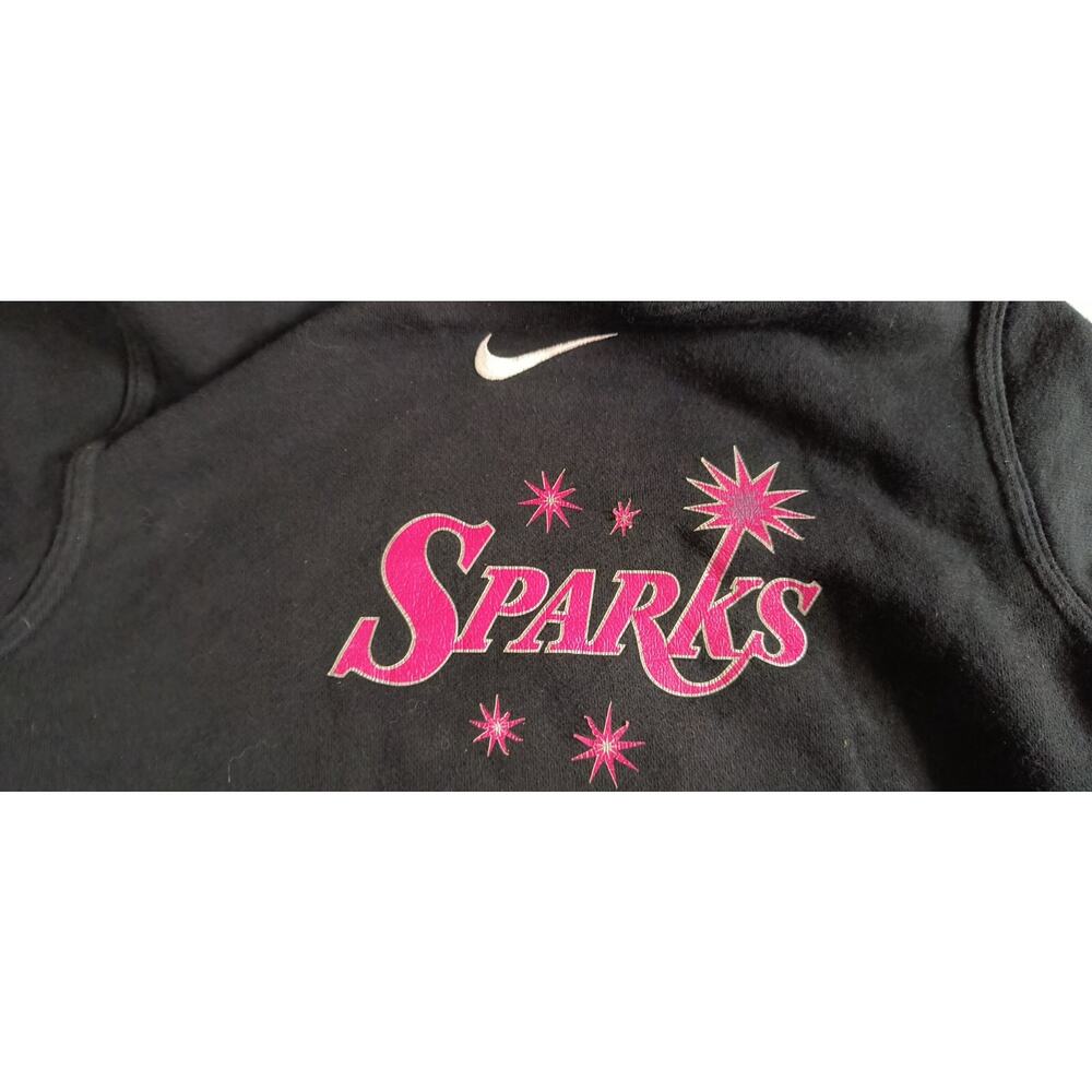 Nike Sparks Girls Pullover Hoodie Swoosh Logo Fleece Causal Black Size S G001 - Picture 6 of 8